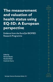 Cover von The Measurement and Valuation of Health Status Using EQ-5D: A European Perspective
