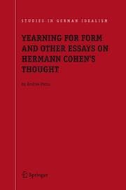 Cover von Yearning for Form and Other Essays on Hermann Cohen's Thought