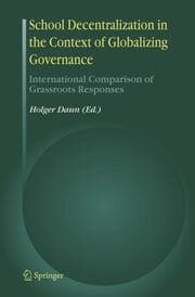Cover von School Decentralization in the Context of Globalizing Governance