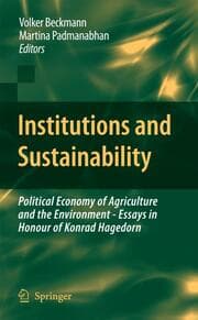 Cover von Institutions and Sustainability