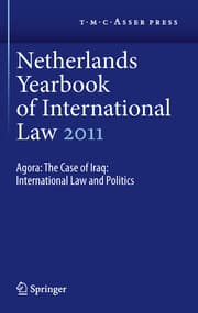 Cover von Netherlands Yearbook of International Law 2011