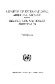Cover von Reports of International Arbitral Awards, Vol. IX/Recueil des sentences arbitrales, vol. IX