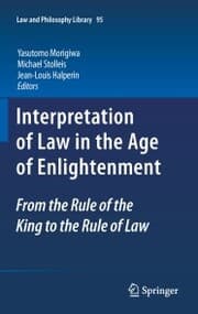 Cover von Interpretation of Law in the Age of Enlightenment