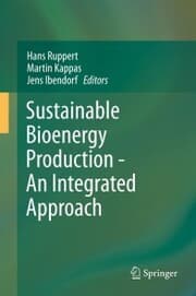 Cover von Sustainable Bioenergy Production - An Integrated Approach