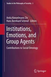 Cover von Institutions, Emotions, and Group Agents