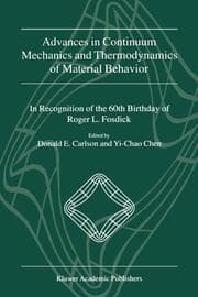 Cover von Advances in Continuum Mechanics and Thermodynamics of Material Behavior