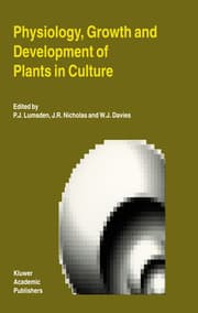 Cover von Physiology, Growth and Development of Plants in Culture