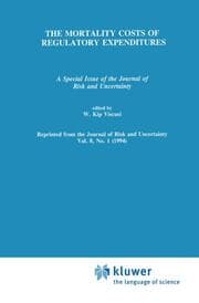 Cover von The Mortality Costs of Regulatory Expenditures