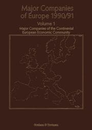 Cover von Major Companies of Europe 1990/91