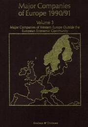 Cover von Major Companies of Europe 1990/91 Volume 3