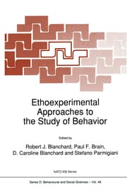 Cover von Ethoexperimental Approaches to the Study of Behavior