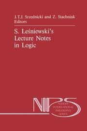 Cover von S. Lesniewskis Lecture Notes in Logic