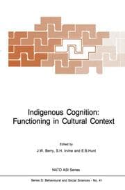 Cover von Indigenous Cognition: Functioning in Cultural Context