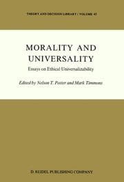 Cover von Morality and Universality