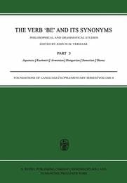 Cover von The Verb 'Be' and its Synonyms