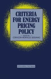Cover von Criteria for Energy Pricing Policy