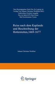 Cover von Reise nach dem Kaplande und Beschreibung der Hottentotten 1669-1677