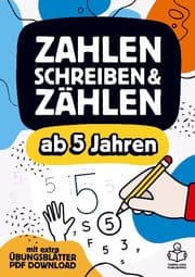 Cover von Vorschulheft - Zahlen schreiben, Zählen und Mengen lernen ab 5 Jahren