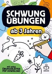 Cover von Schwungübungen ab 3 Jahren: Das große Übungsheft mit Schwungübungen zur Konzentrations- und Feinmotorik Förderung für Kinder.