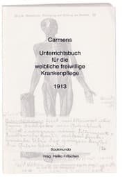 Cover von Carmens Unterrichtsbuch für die weibliche freiwillige Krankenpflege