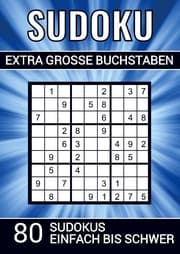 Cover von Sudoku extra grosse Buchstaben - 80 Sudokus einfach bis schwer