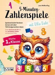 Cover von 5-Minuten-Zahlenspiele mit Ella Eule - Mathe 1. Klasse