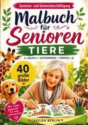 Cover von Malbuch für Senioren Tiere - Senioren- und Demenzbeschäftigung
