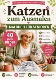 Cover von Katzen zum Ausmalen - Malbuch für Senioren