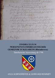 Cover von Findbuch zum Personenstandsregister der Gemeinde Eckelsheim / Rheinhessen