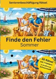 Cover von Finde den Fehler Sommer - Seniorenbeschäftigung Rätsel - Grossformat