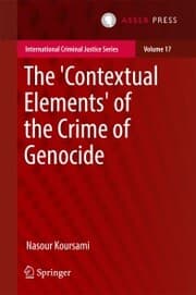 Cover von The 'Contextual Elements' of the Crime of Genocide