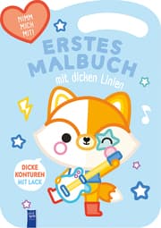 Cover von Erstes Malbuch mit dicken Linien - Cover blau (Fuchs)