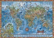 Cover von Kinderweltkarte 'Amazing World' in englisch als Poster