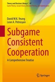 Cover von Subgame Consistent Cooperation