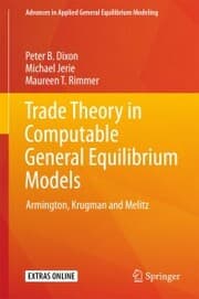 Cover von Trade Theory in Computable General Equilibrium Models