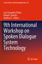 Cover von 9th International Workshop on Spoken Dialogue System Technology