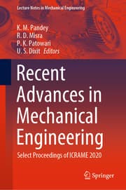 Cover von Recent Advances in Mechanical Engineering