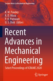 Cover von Recent Advances in Mechanical Engineering