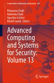 Cover von Advanced Computing and Systems for Security: Volume 13