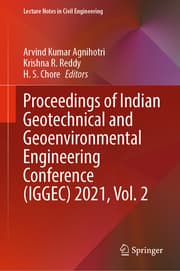 Cover von Proceedings of Indian Geotechnical and Geoenvironmental Engineering Conference (IGGEC) 2021, Vol. 2