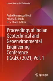 Cover von Proceedings of Indian Geotechnical and Geoenvironmental Engineering Conference (IGGEC) 2021, Vol. 1