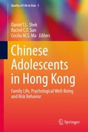 Cover von Chinese Adolescents in Hong Kong
