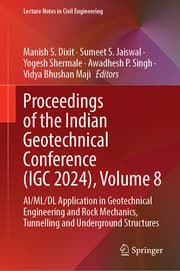Cover von Proceedings of the Indian Geotechnical Conference (IGC 2024), Volume 8