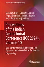 Cover von Proceedings of the Indian Geotechnical Conference (IGC 2024), Volume 10