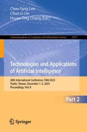 Cover von Technologies and Applications of Artificial Intelligence