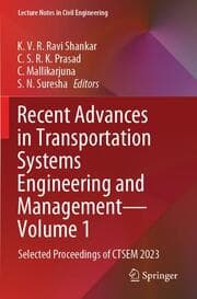 Cover von Recent Advances in Transportation Systems Engineering and ManagementVolume 1