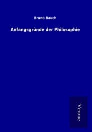 Cover von Anfangsgründe der Philosophie