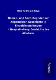 Cover von Namen- und Sach-Register zur Allgemeinen Geschichte in Einzeldarstellungen