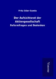 Cover von Der Aufsichtsrat der Aktiengesellschaft