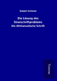 Cover von Die Lösung des Sinaischriftproblems